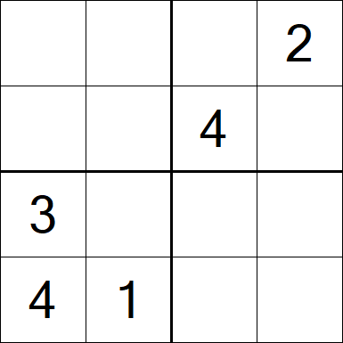 Sudoku 4x4 - Médio