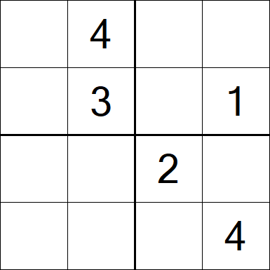 Sudoku 4x4 - Médio