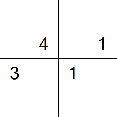 Sudoku 4x4 - Médio