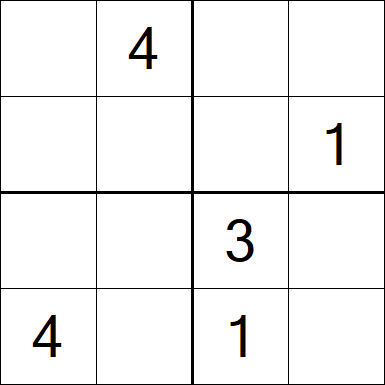 Sudoku 4x4 - Médio