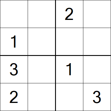 Sudoku 4x4 - Médio