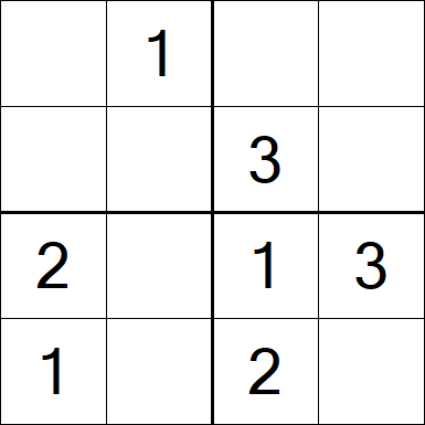 Sudoku 4x4 - Médio