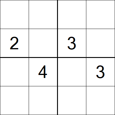 Sudoku 4x4 - Médio