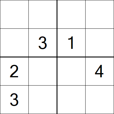 Sudoku 4x4 - Médio