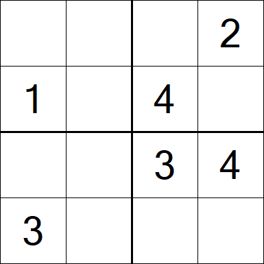 Sudoku 4x4 - Médio