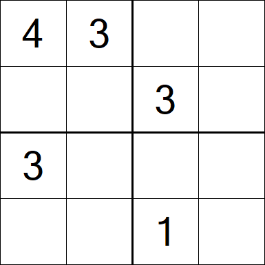 Sudoku 4x4 - Mittel