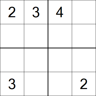 Sudoku 4x4 - Médio