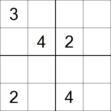 Sudoku 4x4 - Médio