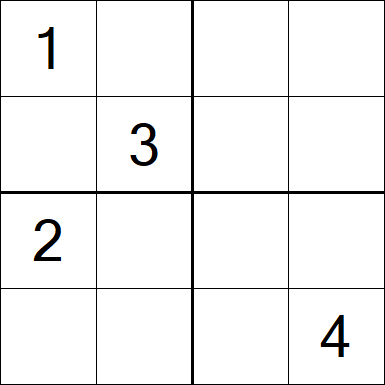 Sudoku 4x4 - Médio