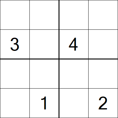 Sudoku 4x4 - Moyen