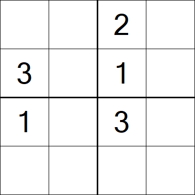 Sudoku 4x4 - Moyen