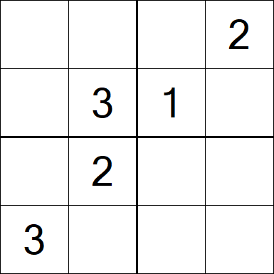 Sudoku 4x4 - Moyen