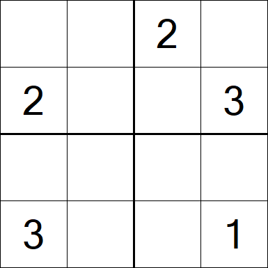 Sudoku 4x4 - Moyen