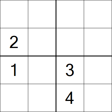 Sudoku 4x4 - Moyen