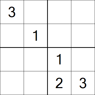 Sudoku 4x4 - Moyen