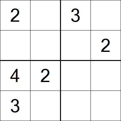 Sudoku 4x4 - Moyen
