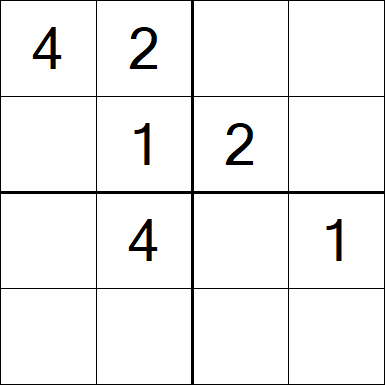 Sudoku 4x4 - Moyen
