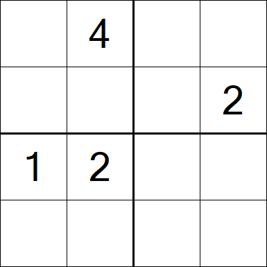 Sudoku 4x4 - Moyen