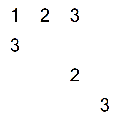 Sudoku 4x4 - Moyen