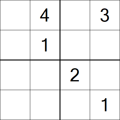 Sudoku 4x4 - Medium