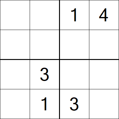 Sudoku 4x4 - Moyen