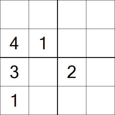 Sudoku 4x4 - Moyen