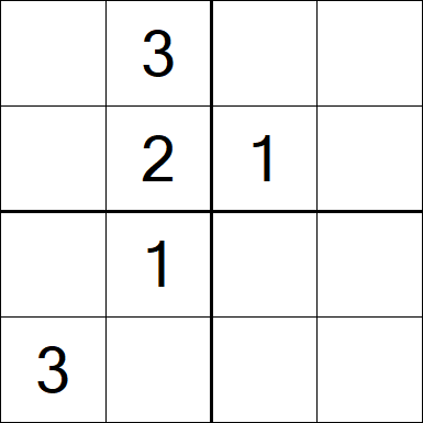 Sudoku 4x4 - Moyen