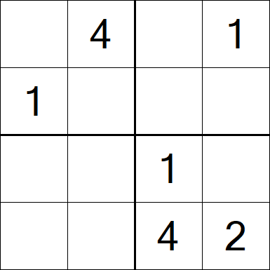 Sudoku 4x4 - Moyen