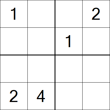 Sudoku 4x4 - Moyen