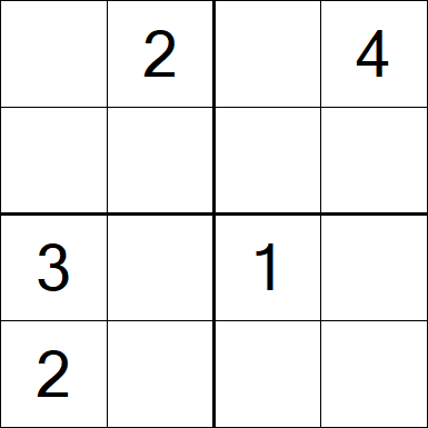 Sudoku 4x4 - Moyen