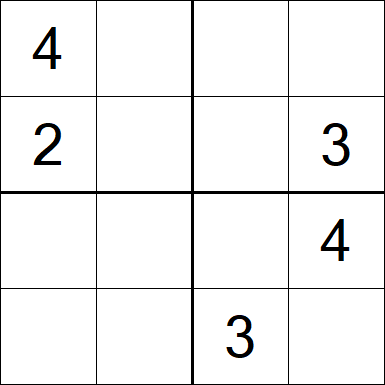 Sudoku 4x4 - Moyen