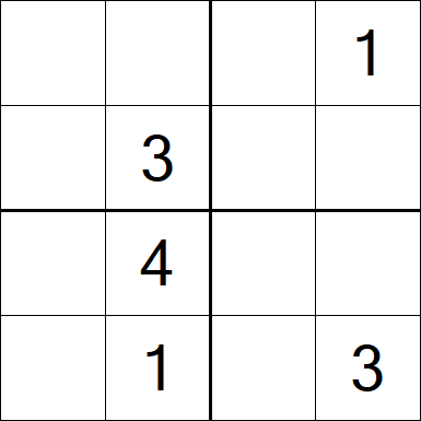 Sudoku 4x4 - Medium