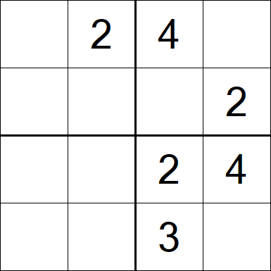 Sudoku 4x4 - Moyen