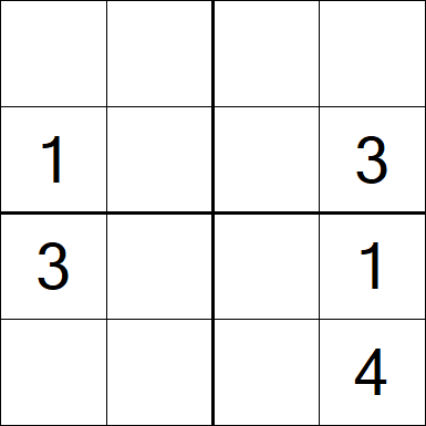Sudoku 4x4 - Medium