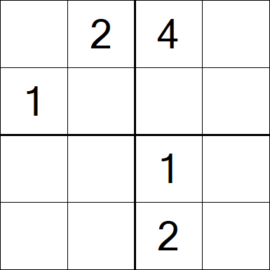 Sudoku 4x4 - Moyen