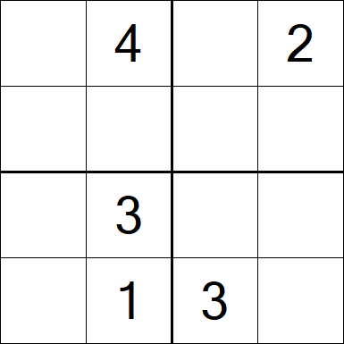 Sudoku 4x4 - Moyen