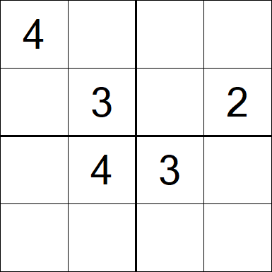 Sudoku 4x4 - Moyen