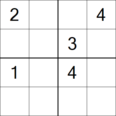 Sudoku 4x4 - Moyen