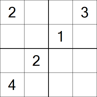 Sudoku 4x4 - Moyen