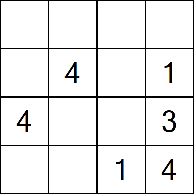 Sudoku 4x4 - Medium