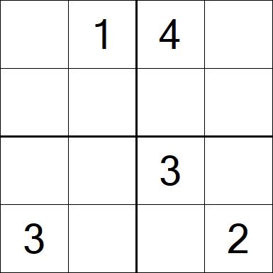 Sudoku 4x4 - Moyen