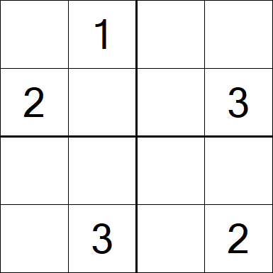 Sudoku 4x4 - Moyen