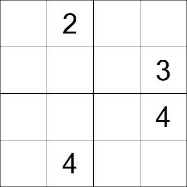 Sudoku 4x4 - Moyen