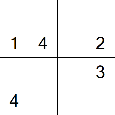 Sudoku 4x4 - Moyen