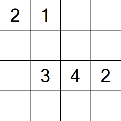 Sudoku 4x4 - Moyen