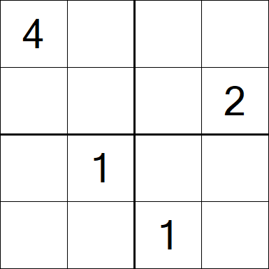Sudoku 4x4 - Moyen