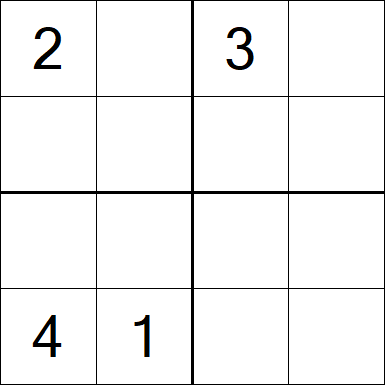 Sudoku 4x4 - Moyen