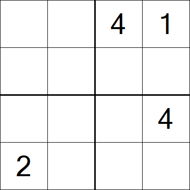 Sudoku 4x4 - Moyen