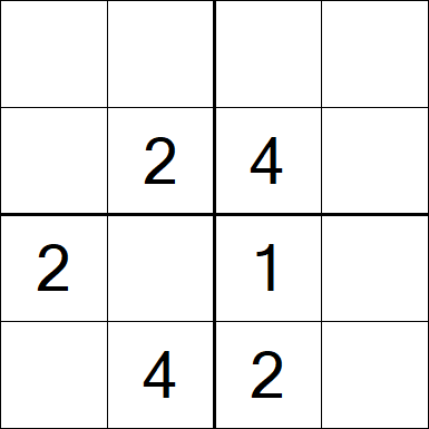 Sudoku 4x4 - Moyen
