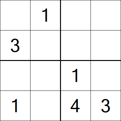 Sudoku 4x4 - Moyen